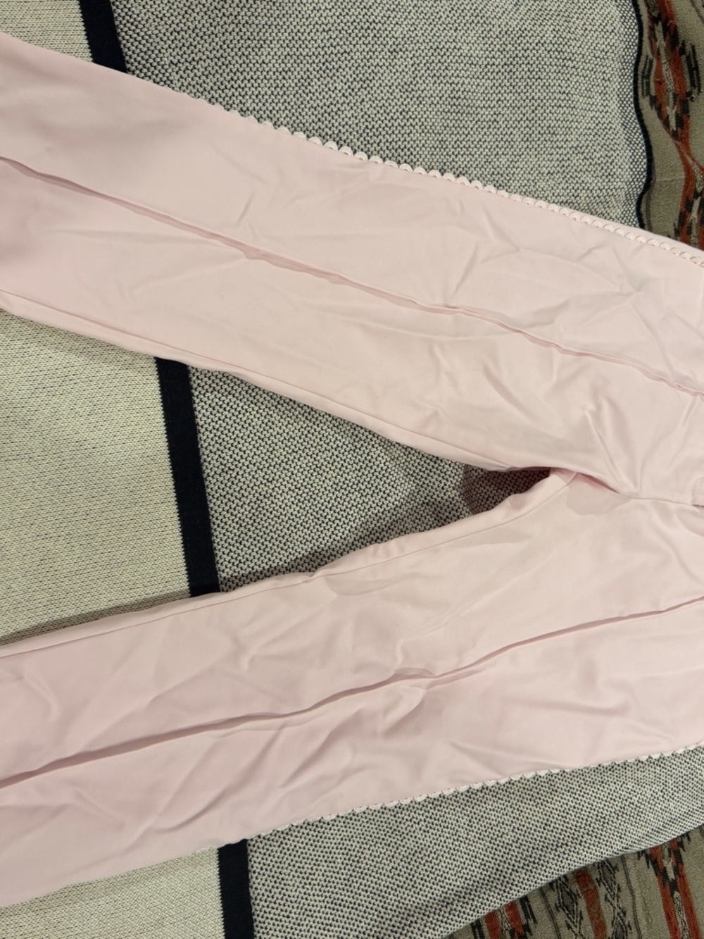 Ted Baker Pale Pink lace trim ankle pants